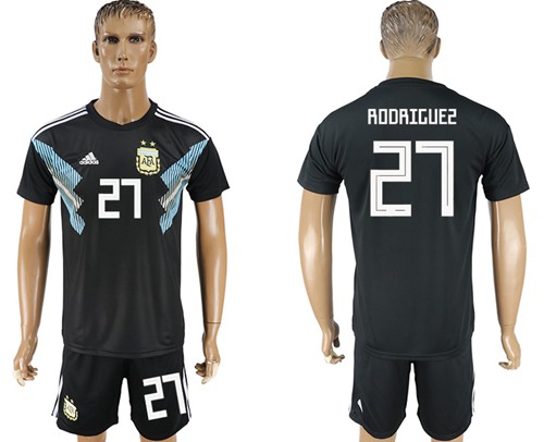 Argentina #27 Rodriguez Away Soccer Country Jersey - Click Image to Close